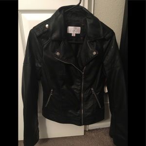 Black Leather (faux) Jacket